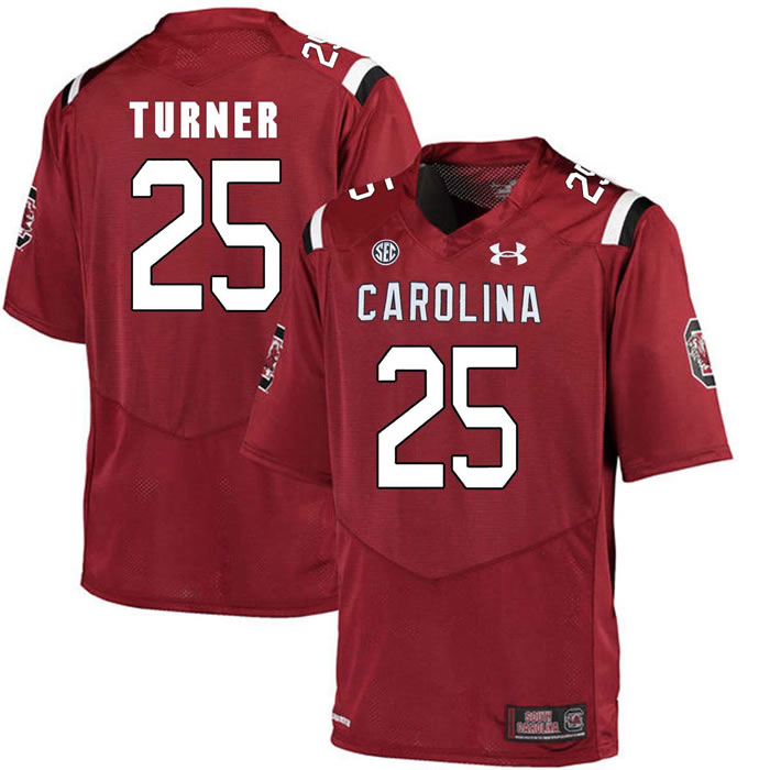 South Carolina Gamecocks #25 A.J. Turner Red College Football Jersey